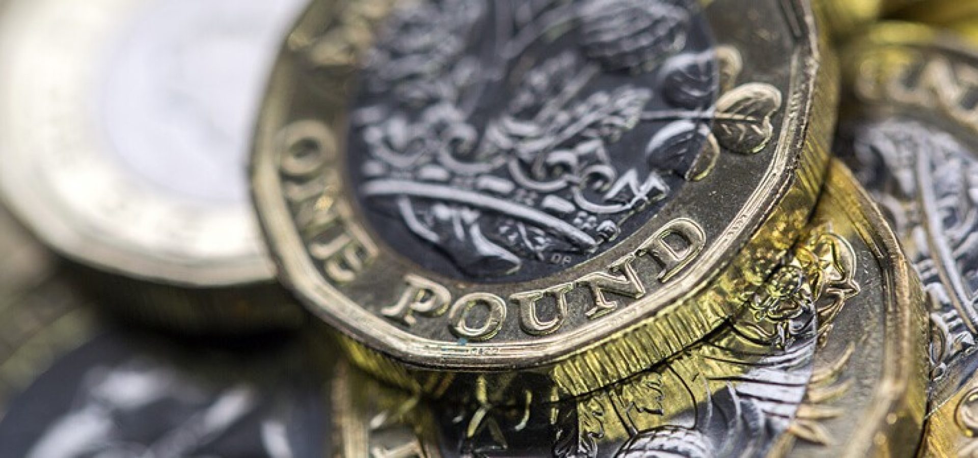 closeup shot of a british pound